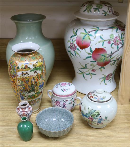 Chinese and Japanese ceramics, 18th century and later 44cm high